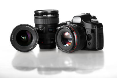 Spiegelreflexkameras Panasonic, Canon Nikon, Blitz, objektiv